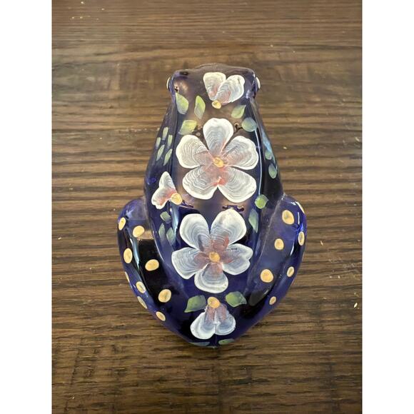 Vintage Fenton Purple Amethyst Glass Hand-Painted Frog - Picture 5 of 7